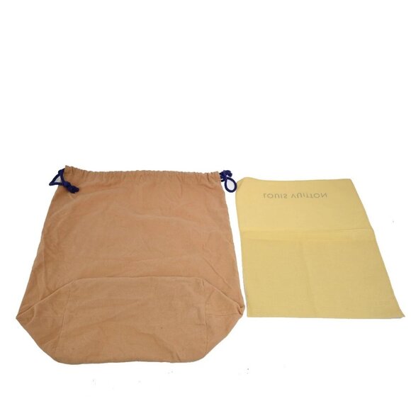 LOUIS VUITTON Logo 10 Set Dust Bag Drawstring Canvas Cotton Beige Brown - Picture 12 of 16